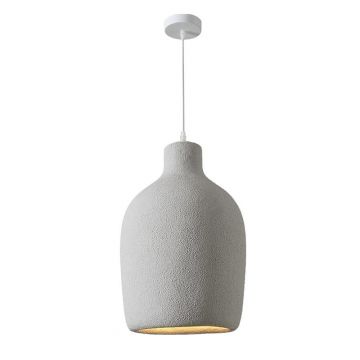 Lampă de tavan metalică cu abajur alb Danae, Metal, 30x46 cm - Alb