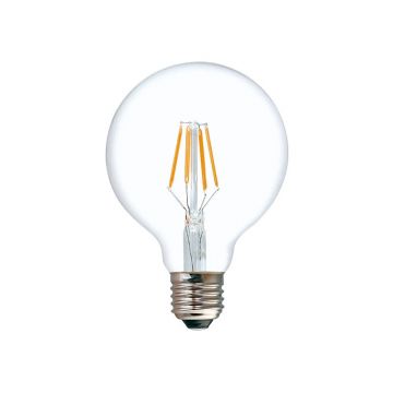 Lampa LED G80 Bec 3000K 200-220V, Transparent, 8x8x12 cm - Multicolor