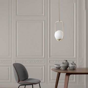 Lustra Ahu Chandelier, Alb, 18x18x70 cm - Cupru