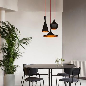 Lustra Amelie, Negru - Auriu, 51x51x130 cm - Auriu