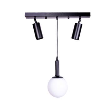Lustra Barten metal, negru, 45x30x45 cm - Negru