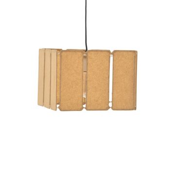 Lustra Boxfo maro din hartie presata si fier, 32x32x123 cm - Maro