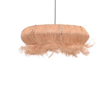 Lustra Coanze lemn de abaca, Natural, 65x65x35 cm - Natur