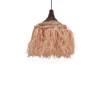 Lustra din fibre eco, Natural-negru, 32x32x45 cm - Natur