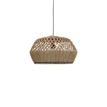 Lustra din paie Fose mendong Boho, Natural, 50x50x27 cm - Natur