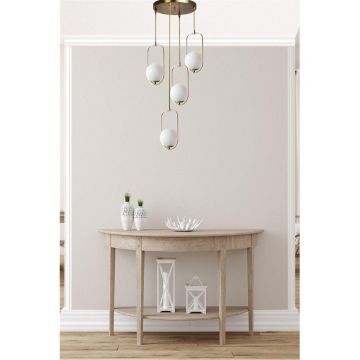 Lustra Dominik, Alb, 70x30 cm - Alb