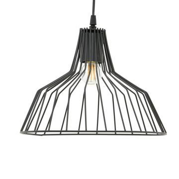 Lustră elegantă Derbea, metal, negru, 25x70 cm - Negru