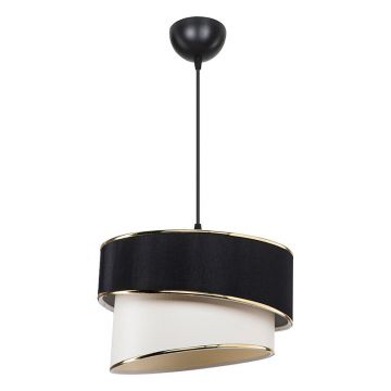 Lustra Loopy Ε27, Bej - Alb, D30x63 cm - Alb