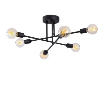 Lustra Luminar, Neagra, 15x15x30 cm - Negru
