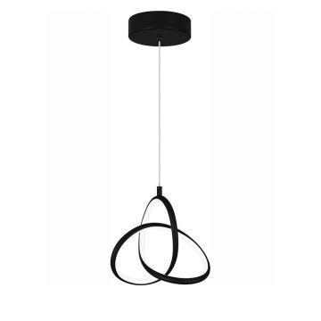 Lustră metalică cu LED Trinity, negru, 22x100 cm - Negru