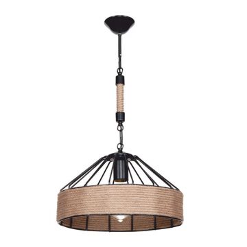 Lustra PWL-0975, negru-Natural, D33x20 cm - Natur