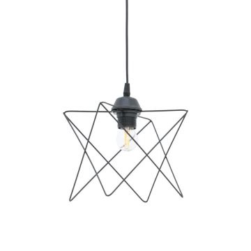 Lustra tavan moderna cu design, Langit, metal, Negru, 18x18x65 cm - Negru