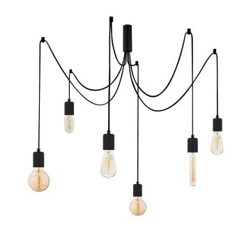 Lustra Walaso, Negru, 16x16x102 cm - Negru