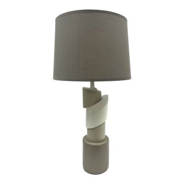Veioza Frant ceramica-metal, maro, 28x28x54 cm - Maro