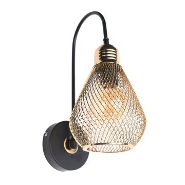 Aplica de perete HM016, Negru - Auriu