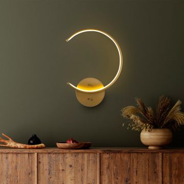 Aplica de perete Moon Circle 13328, Negru - Auriu