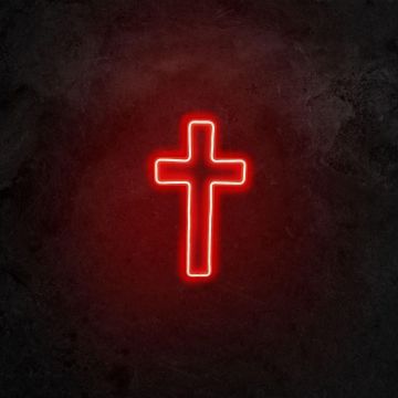 Aplica de Perete Neon Cross Cruce - Rosu