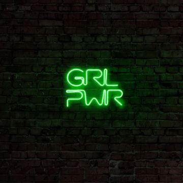 Aplica de Perete Neon Girl Power - Verde