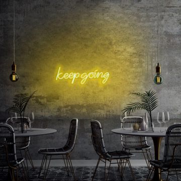 Aplica de Perete Neon Keep Going - Galben