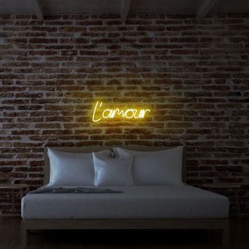 Aplica de Perete Neon L'amour - Galben