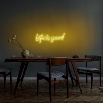 Aplica de Perete Neon Life Is Good - Galben