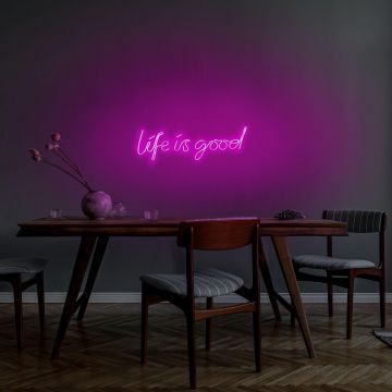Aplica de Perete Neon Life Is Good - Roz