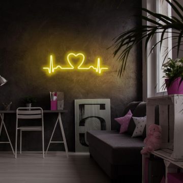 Aplica de Perete Neon Love Rhythm - Galben