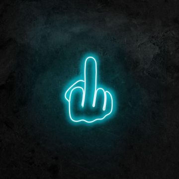 Aplica de Perete Neon Middle Finger - Albastru