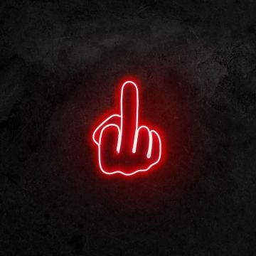 Aplica de Perete Neon Middle Finger - Rosu