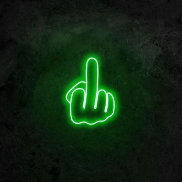 Aplica de Perete Neon Middle Finger - Verde