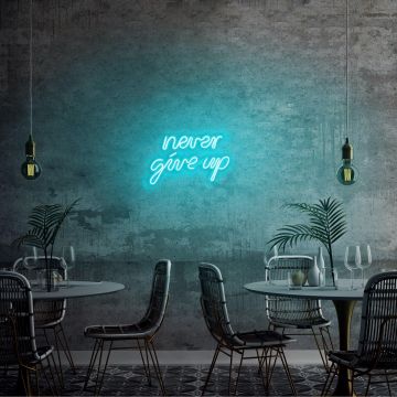 Aplica de Perete Neon Never Give Up - Albastru