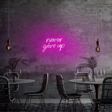 Aplica de Perete Neon Never Give Up - Roz