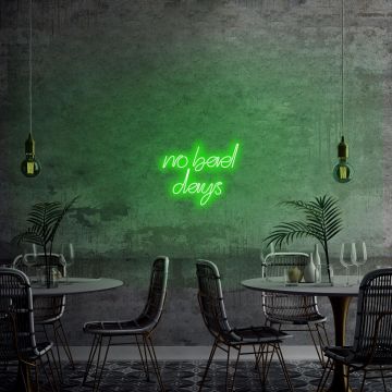Aplica de Perete Neon No Bad Days - Verde
