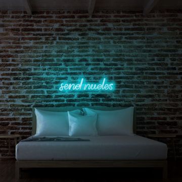Aplica de Perete Neon Send Nudes - Albastru