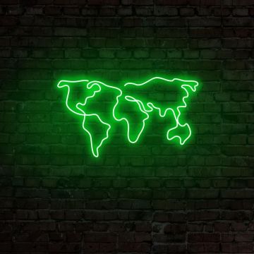 Aplica de Perete Neon World Map - Verde