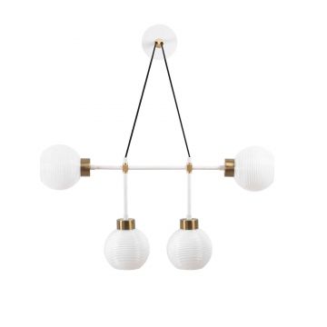 Aplica de perete Swing, Vintage/Alb - Auriu