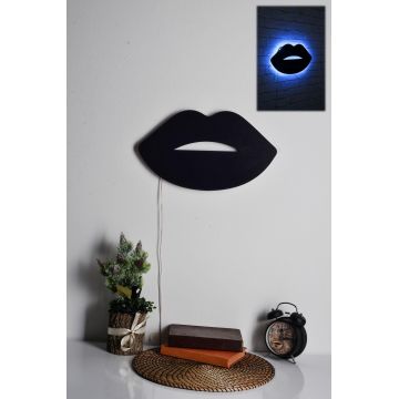 Iluminat decorativ LED Lips 2, 40 x 23 cm - Albastru