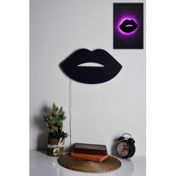 Iluminat decorativ LED Lips 2, 40 x 23 cm - Roz