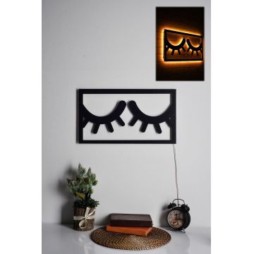 Iluminat decorativ LED Sleepy Eyes, 50 x 28 cm - Galben
