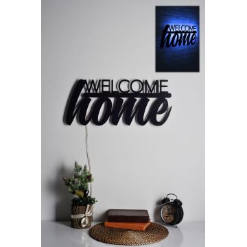 Iluminat decorativ LED Welcome Home, 53 x 25 cm - Albastru