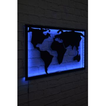 Iluminat decorativ LED World Map 2, 71 x 40 cm - Albastru