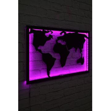Iluminat decorativ LED World Map 2, 71 x 40 cm - Roz