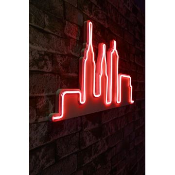 Lampa Neon City Skyline - Roșu