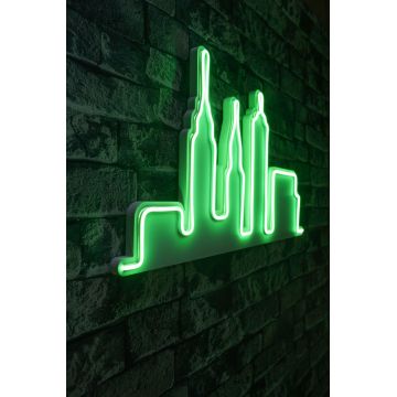 Lampa Neon City Skyline - Verde