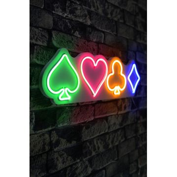 Lampa Neon Gambler, Multicolor - Multicolor