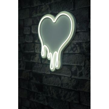 Lampa Neon Melting Heart - Alb