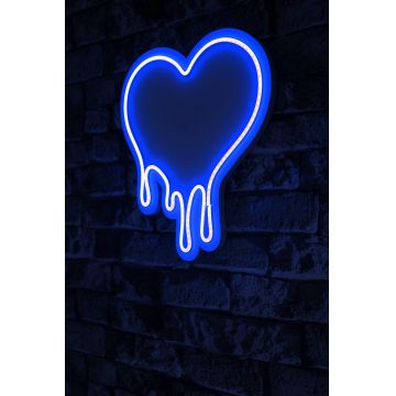 Lampa Neon Melting Heart - Albastru