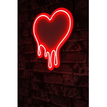 Lampa Neon Melting Heart - Roșu