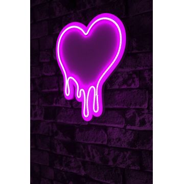 Lampa Neon Melting Heart - Roz