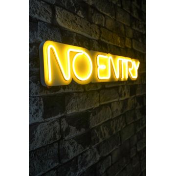 Lampa Neon No Entry - Galben